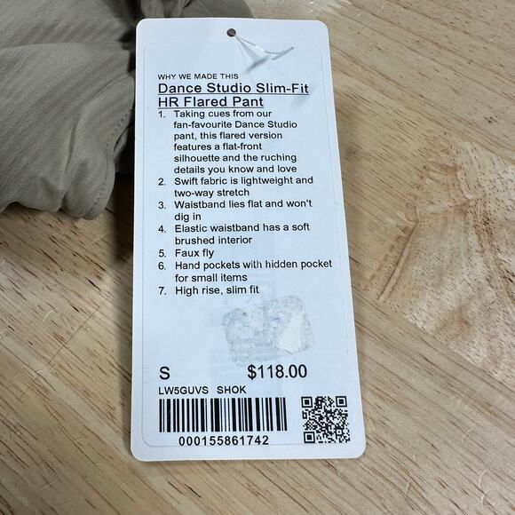 Lululemon Dance Studio Slim-Fit High-Rise Flared Pant Sheer Oak Size Small NWT - Picture 7 of 11